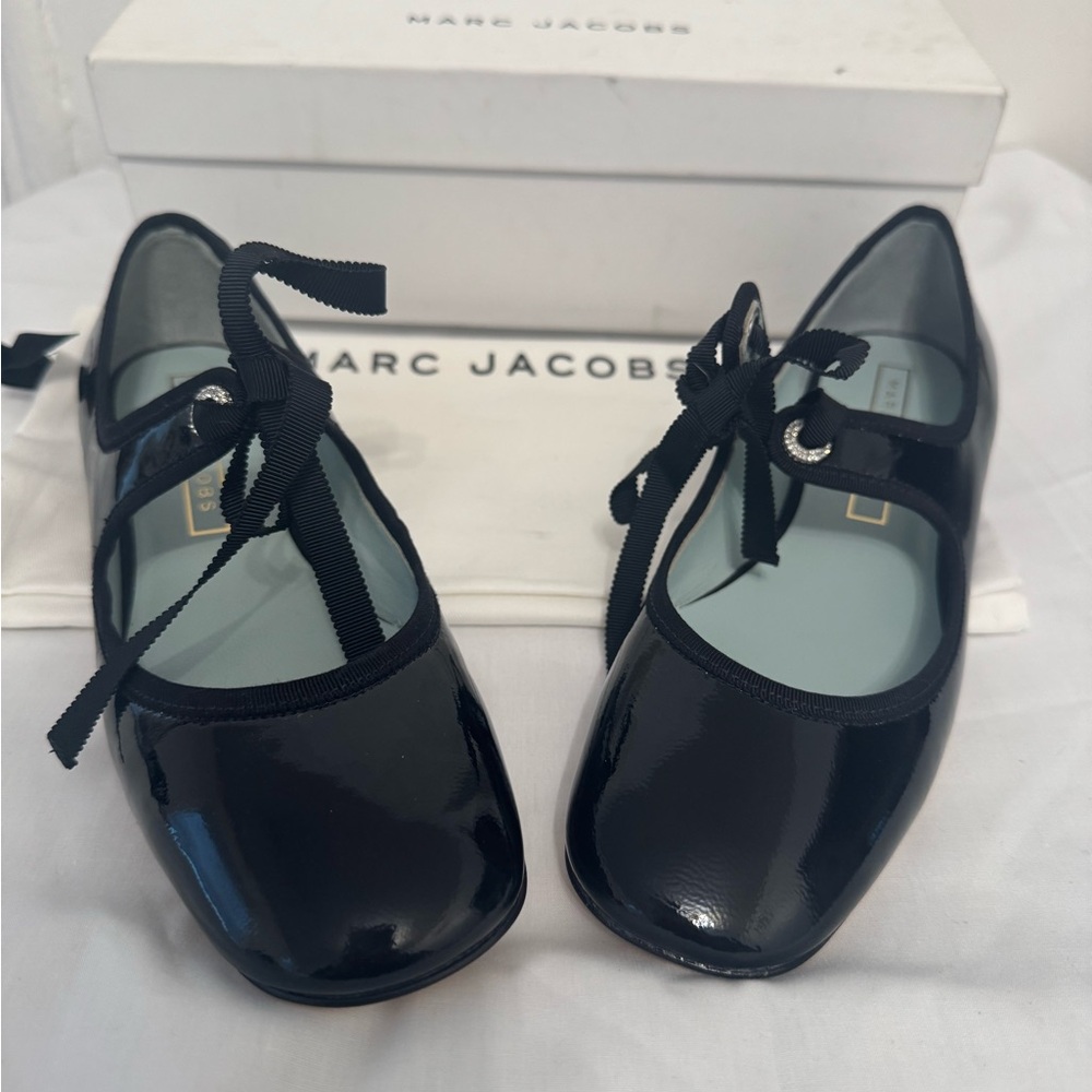 Marc Jacobs Lisa Mary Janes Ballerina Flats Patent leather black size EU 38/US 8